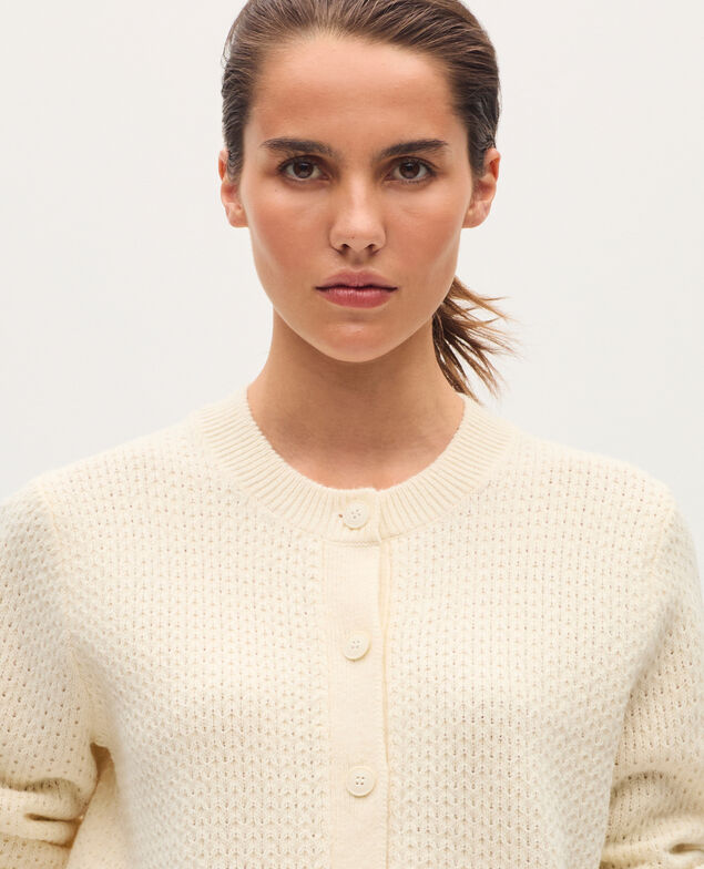 Cardigan mit Rundhalsausschnitt  U010 off white