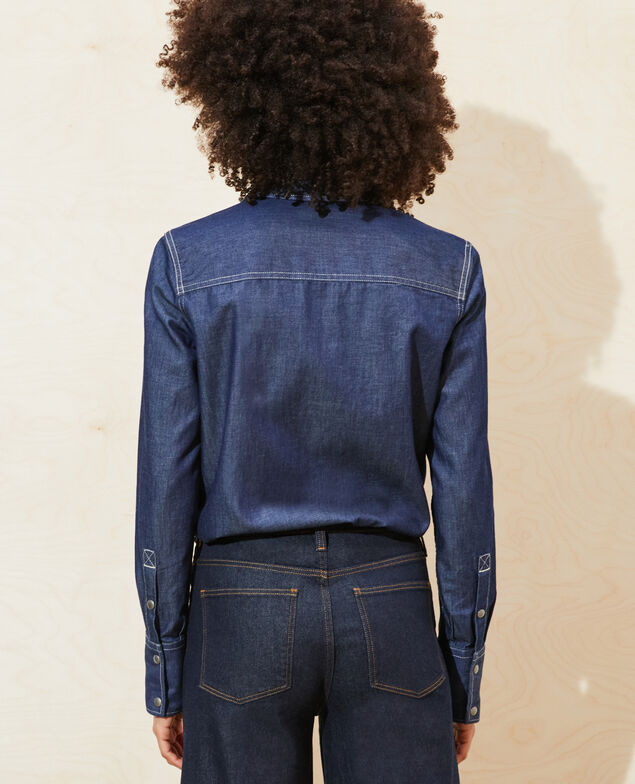 Jeanshemd mit Taschen Denim brut
