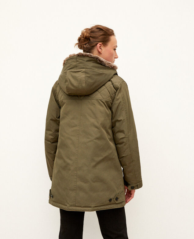 Parka mit einer Kapuze Olive night