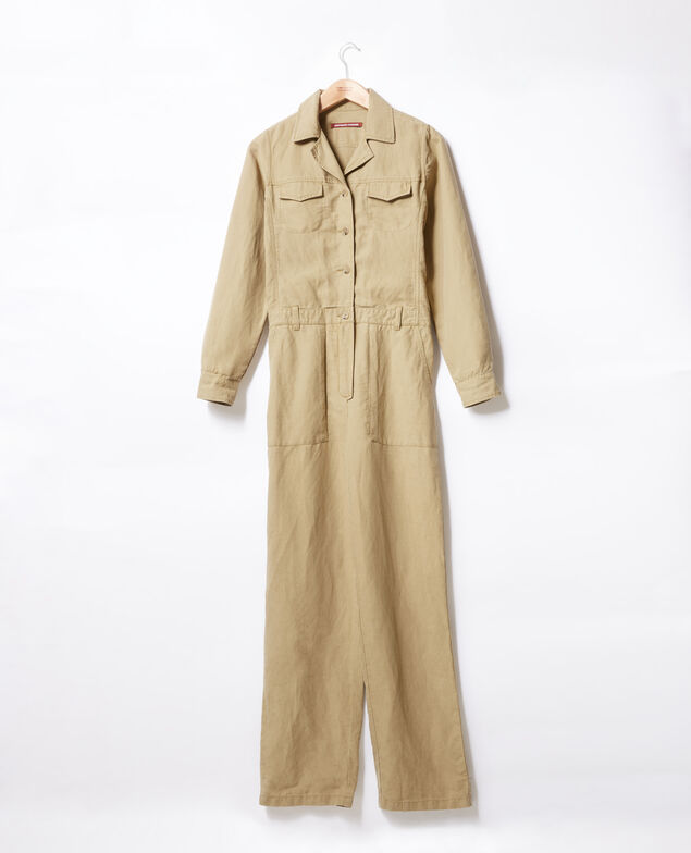 Safari-Overall mit Leinen Mastic