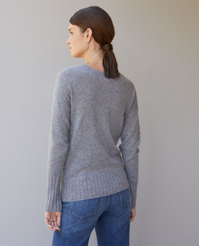 Pullover aus Kaschmir Grau