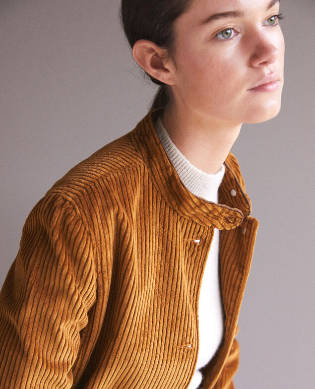 Jacke aus grobem Cord Golden brown