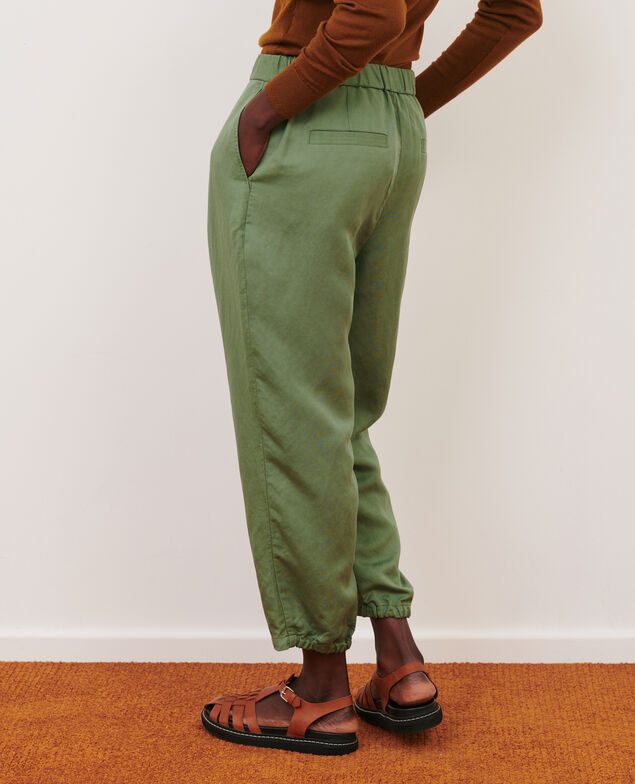 JOSÉPHINE - Joggerhose aus Mischleinen 7079 52_green