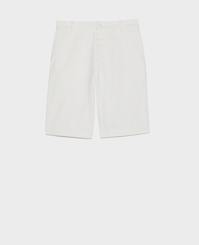 Bermudashorts aus Baumwollstoff Optical white
