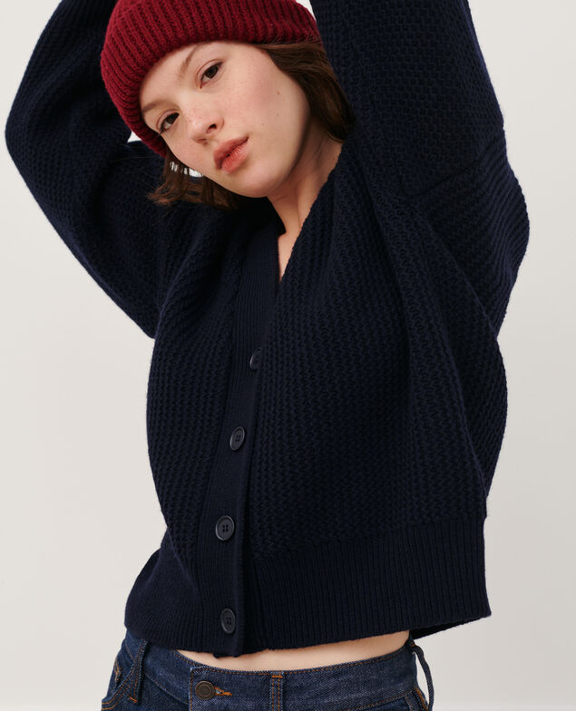 Cardigan aus Schurwolle 8846 69 navy