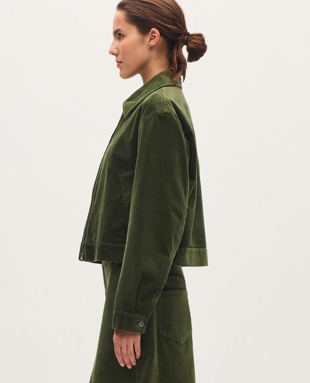 Blouson aus Cord U550 green