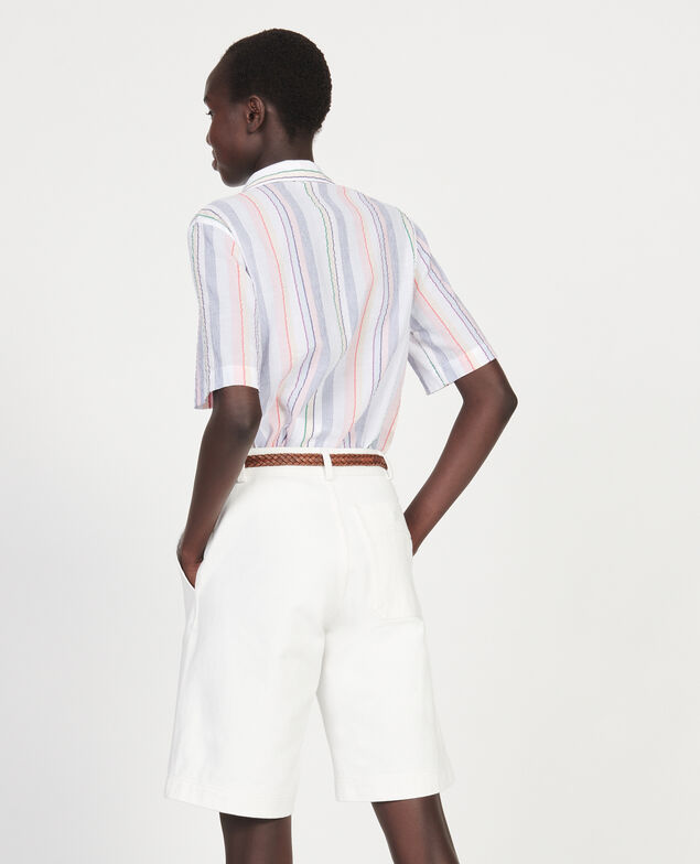 Baumwollbluse Stripes multico