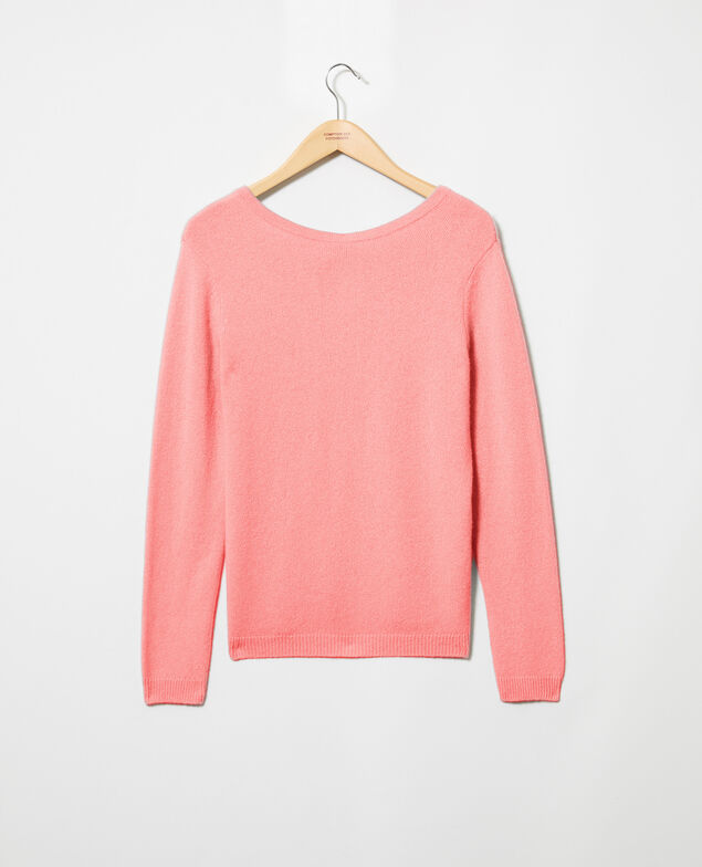 Pullover mit Rundhalsausschnitt aus Mohair Salmon pink
