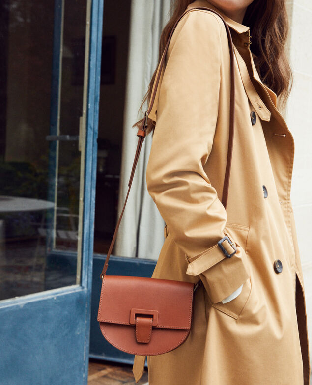 Kleine Demi-Lune-Tasche Camel