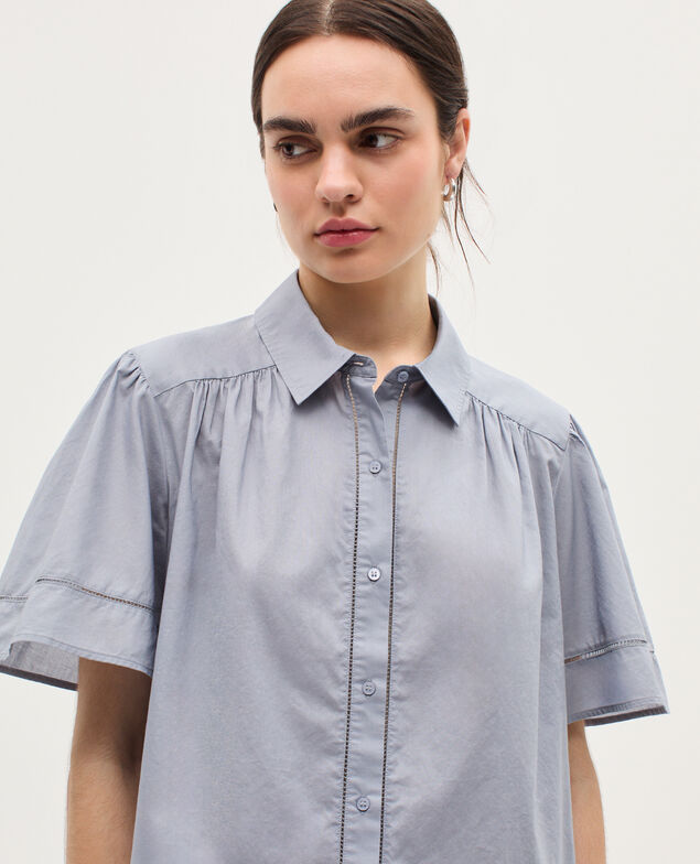 Bluse aus Baumwoll-Voile K040 tradewinds gray