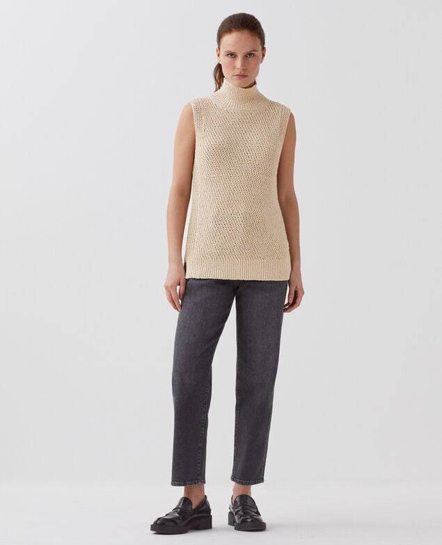 Ärmelloser Pullover H311 oyester gray