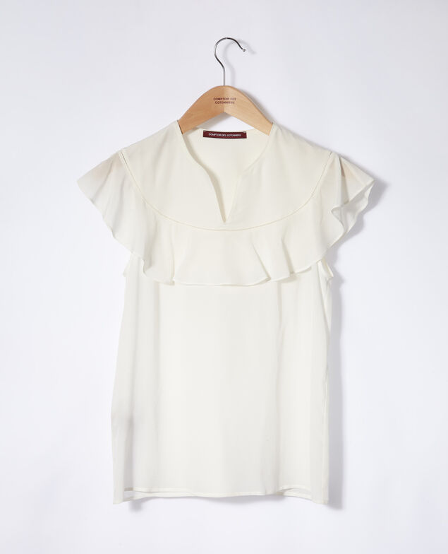 Rüschenbluse Weiß