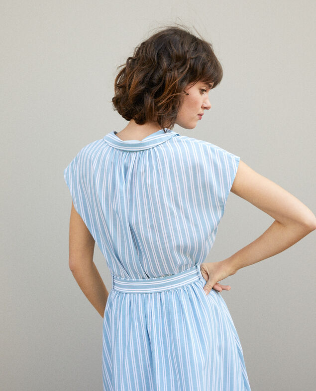 Bluse mit Rundhalsausschnitt Adriatic/off white stripes