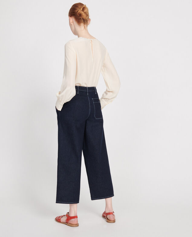 Wide Leg Cropped Jeans Brut Denim rinse