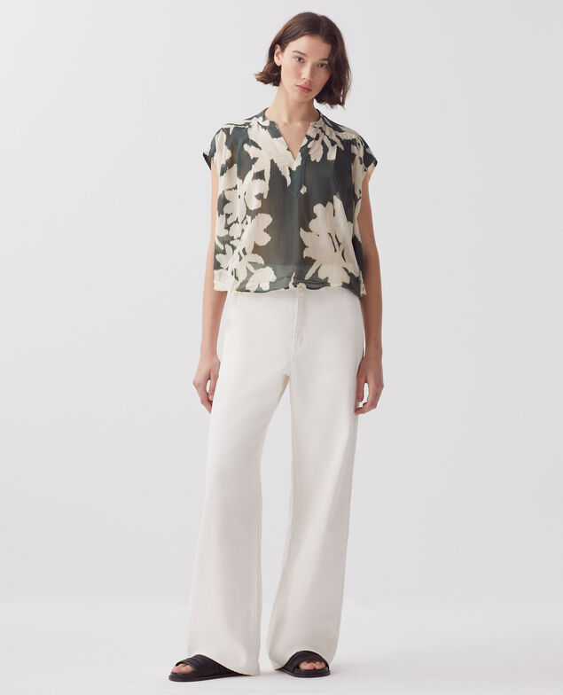 BLANDINE - Gerade Hose H003 white