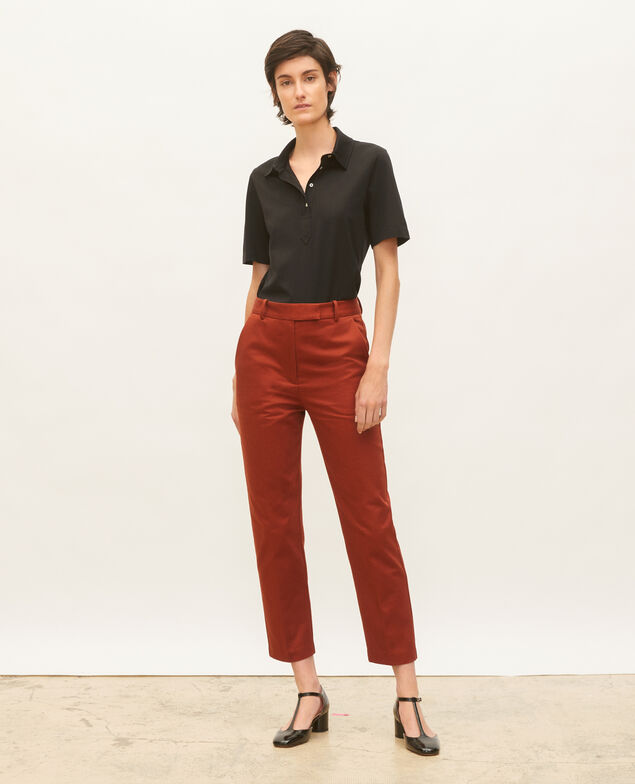 Polo-Shirt aus ägyptischer Baumwolle Black beauty