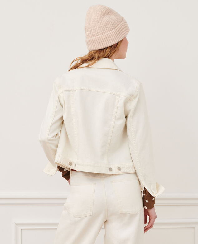 Kurze Jeansjacke 7209c 108 denim white