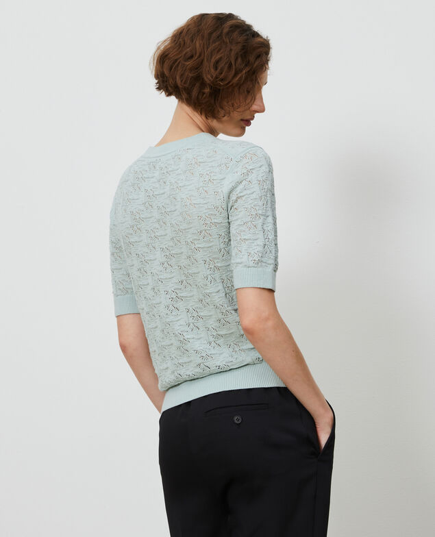 Pullover aus Baumwolle und Leinen Blue haze