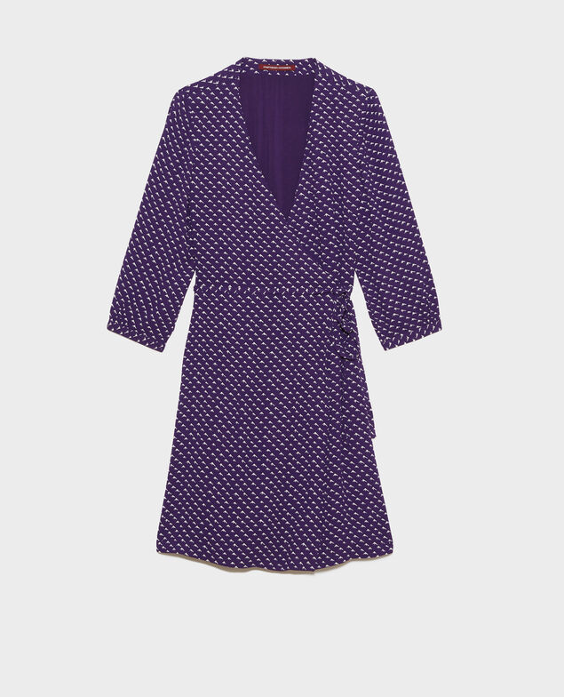 Gemustertes Wickelkleid Birdy acai