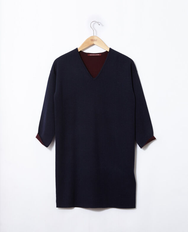 Doppelseitiges Kleid Blau