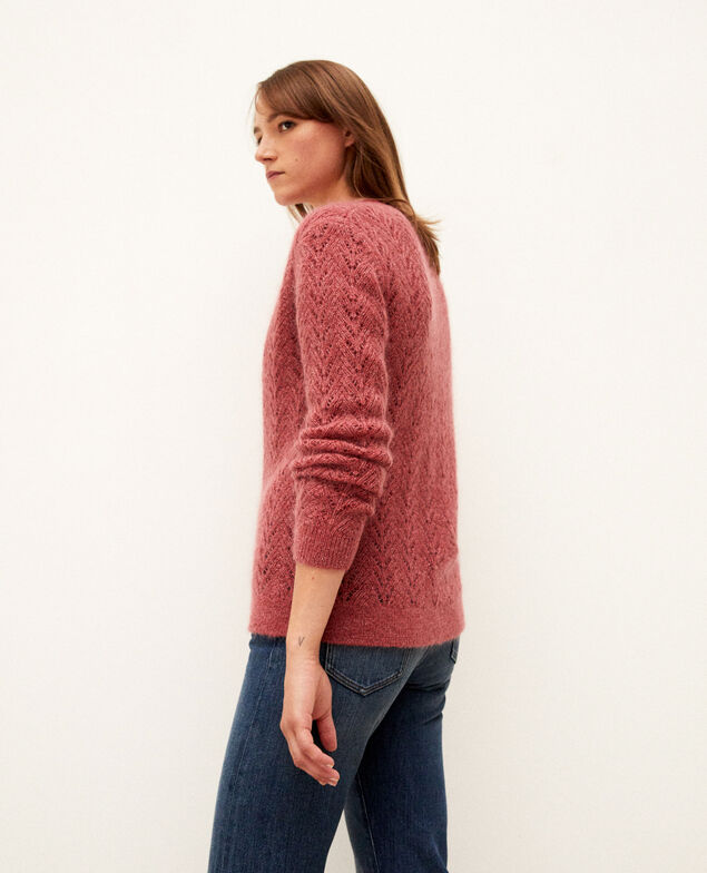Cardigan mit Mohair Earth red
