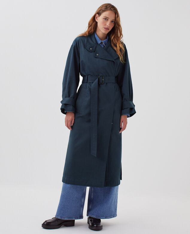 Oversize Trenchcoat J690 blueberry