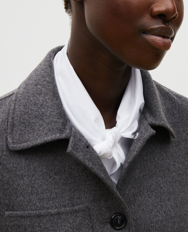  Jacke aus Doubleface-Wolle Medium grey melange