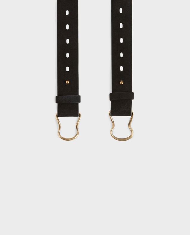 Schmaler Wildledergürtel 8853 09 black
