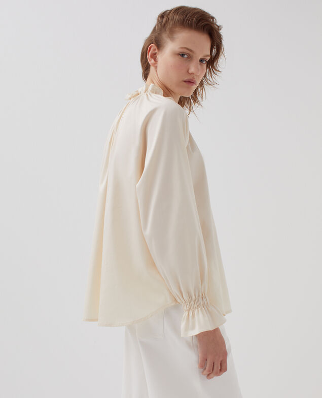 Bluse mit Volant-Kragen I300 pearled ivory