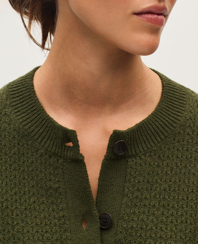 Cardigan mit Rundhalsausschnitt  U570 olive