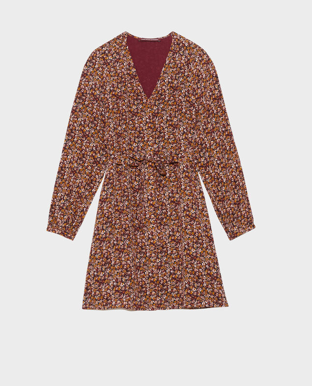 Kurzes Seidenkleid Liberty cabernet