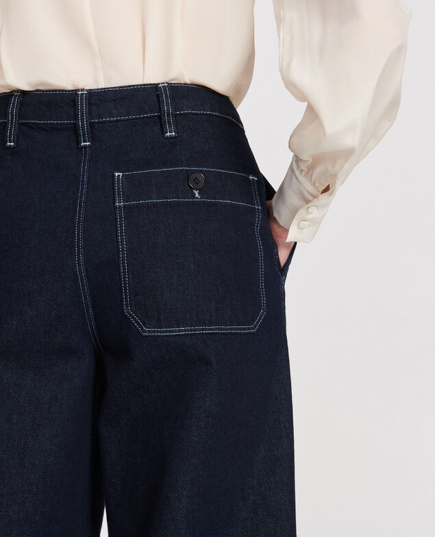Wide Leg Cropped Jeans Brut Denim rinse