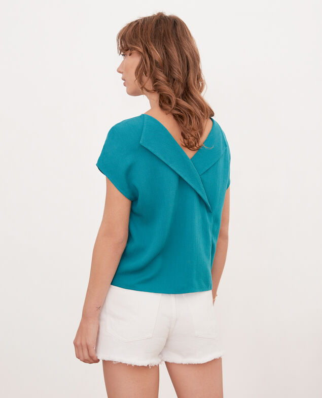 Top mit Rückendekolleté Pacific green