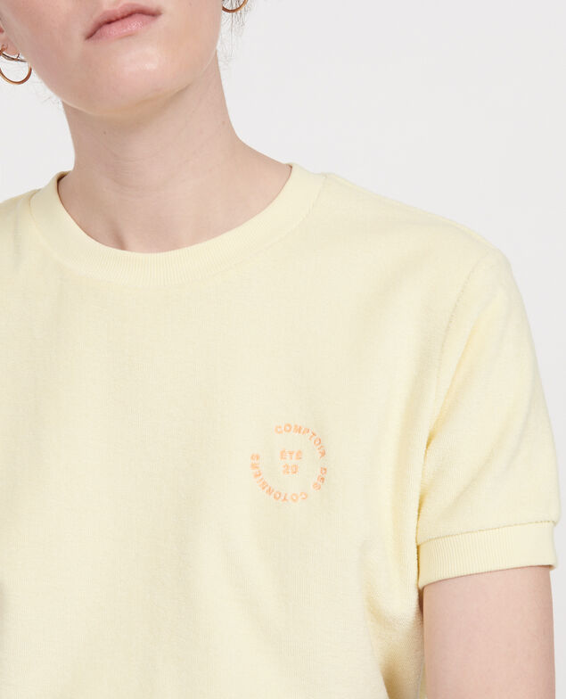 Frottee-T-Shirt aus 100 % Baumwolle Tender yellow
