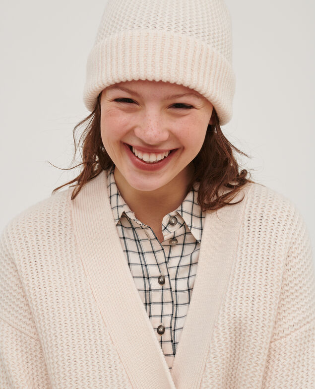 Cardigan aus Schurwolle 8801 01 offwhite
