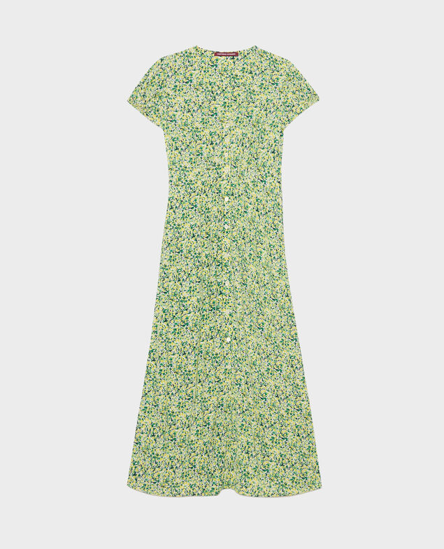 LUDIVINE - Langes fließendes Kleid 116 print yellow