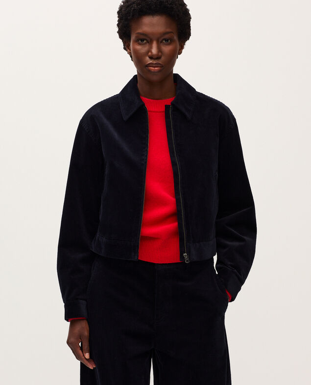 Blouson aus Cord U690 navy
