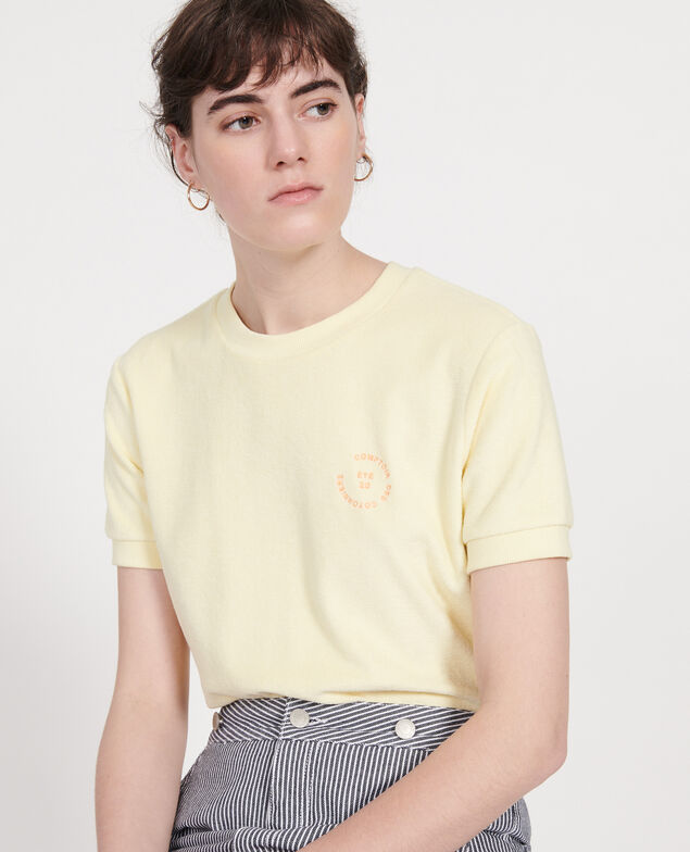Frottee-T-Shirt aus 100 % Baumwolle Tender yellow