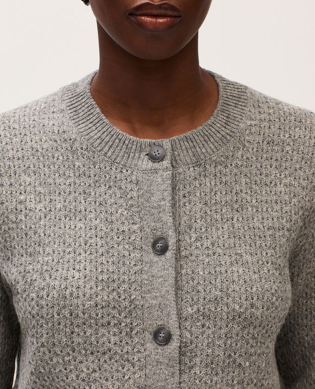 Cardigan mit Rundhalsausschnitt  U020 light gray