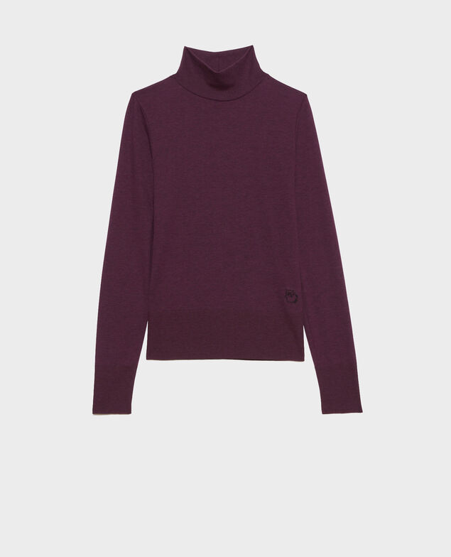 Dünner Rippstrick-Pullover Potent purple