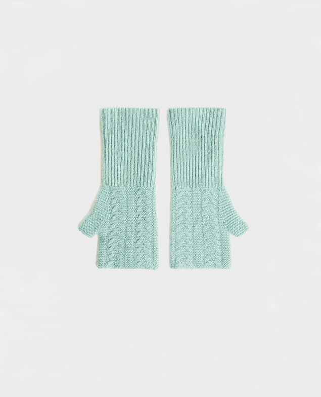 Halbfingerhandschuhe aus Kaschmir Chinois green